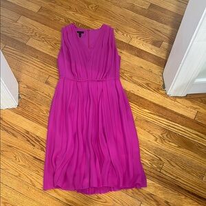 Escada Fuchsia Pleated Midi Dress